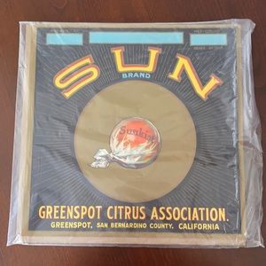Sun brand vintage orange crate label🍊🍊